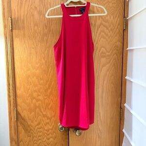 Adrienne Vittadini Vibrant Red Sleeveless Mini Dress Size Large never worn
